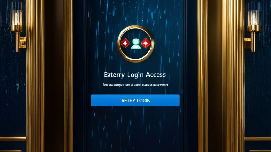 Erneuter Login-Versuch in dunkler Casino-Atmosphäre