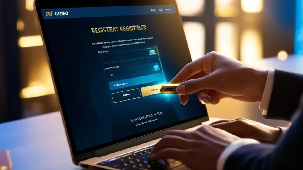Browserformular mit Eingabefeldern für die Registrierung im Casino