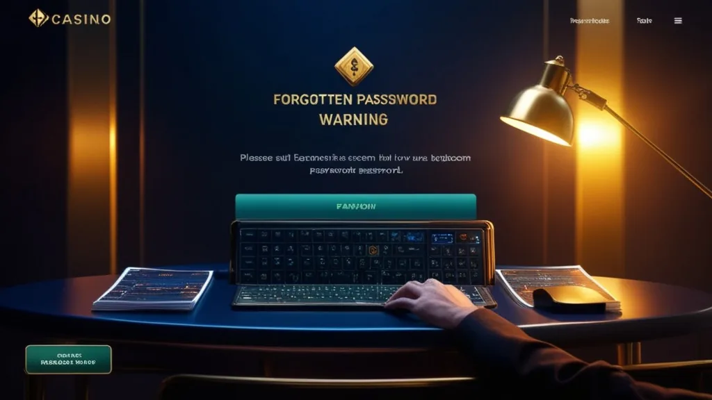 Vergessenes Passwort und Login-Warnung im Casino-Browser